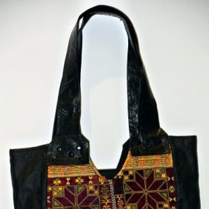 Afghani Ghazani Kilim Hand Embroidered Vintage Leather Purse