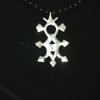 Tuareg Onyx and Fine Silver Cross Pendant - Image 3